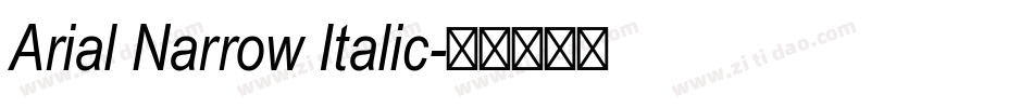 Arial Narrow Italic字体转换